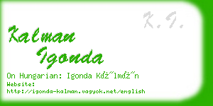 kalman igonda business card